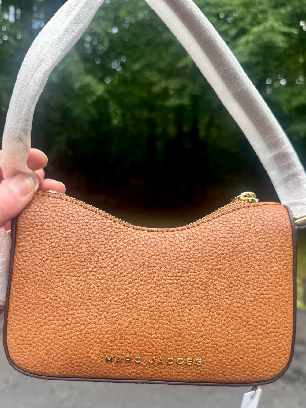 Marc Jacobs brown Pebbled Leather Shoulder Bag